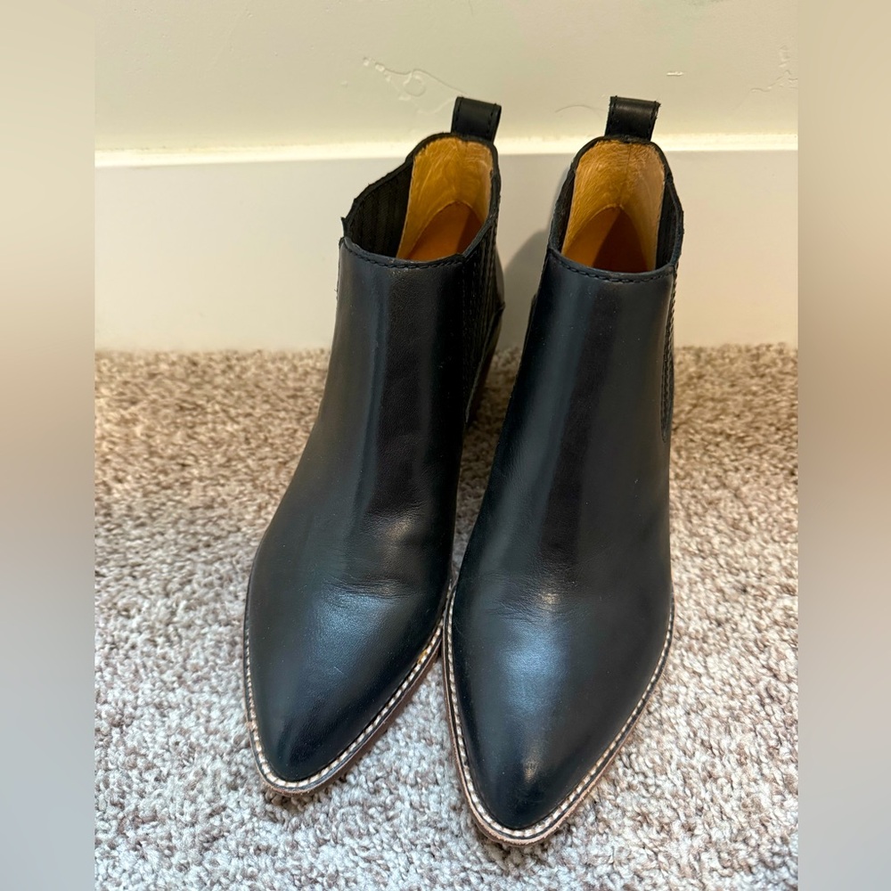 Madewell Black Leather Ankle Boots
